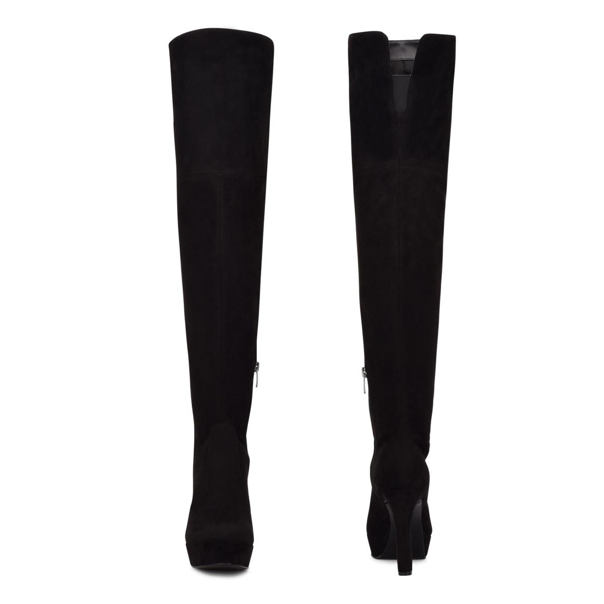 Black Women's Nine West Gotcha Over the Knee Platform Boots | SRKN50897