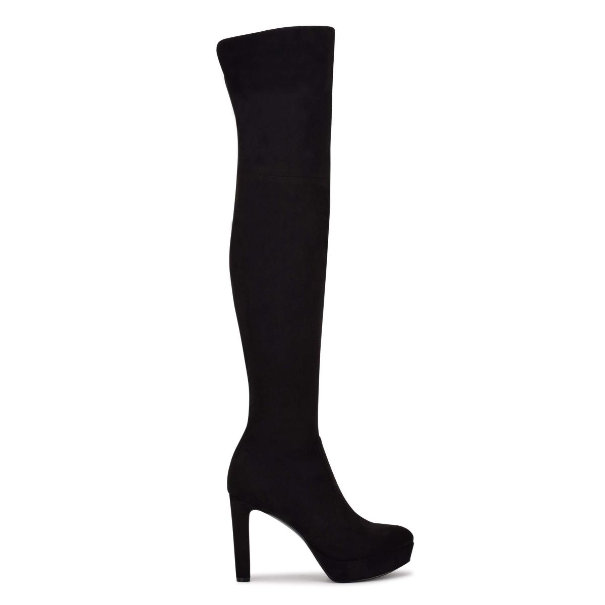 Black Women\'s Nine West Gotcha Over the Knee Platform Boots | SRKN50897