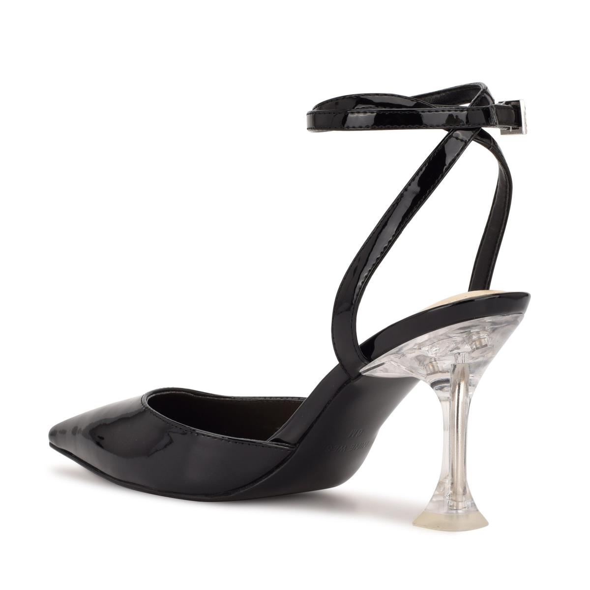 Black Women's Nine West Harlowe Ankle Strap Pumps | OEBW34951