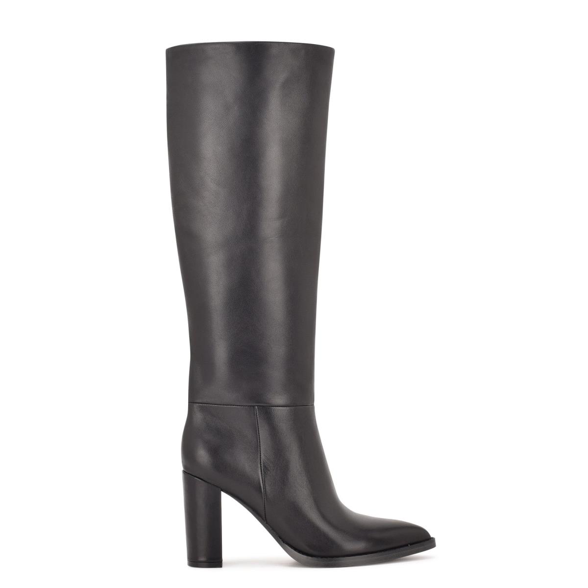 Black Women\'s Nine West Hiya Heeled Boots | OIQL42395