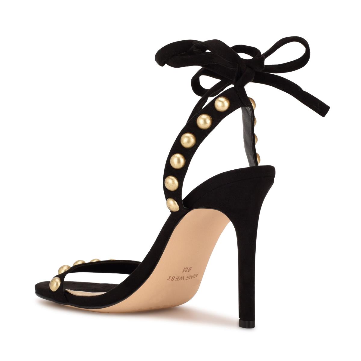 Black Women's Nine West Istelle Heels Sandals | JNKE80596