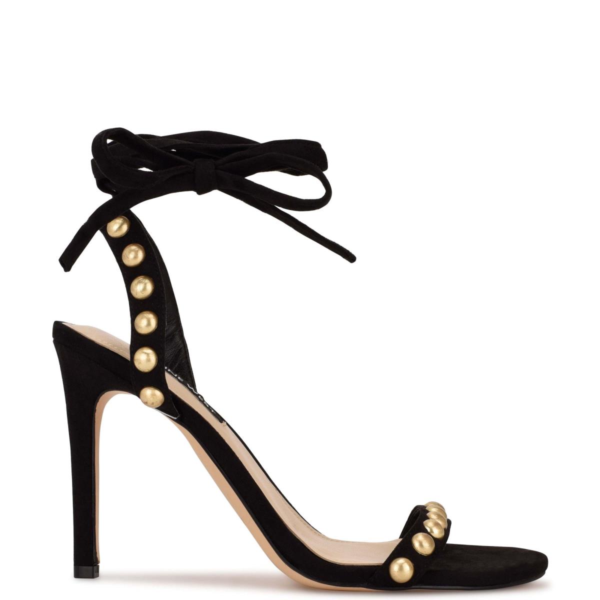 Black Women\'s Nine West Istelle Heels Sandals | JNKE80596