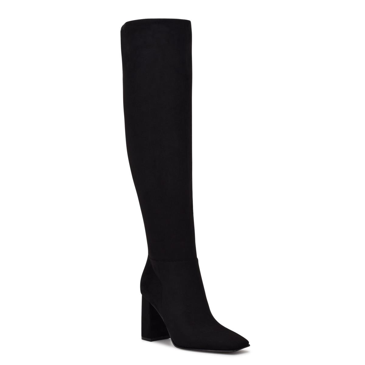 Black Women's Nine West Kalida Heeled Boots | KFZN82769