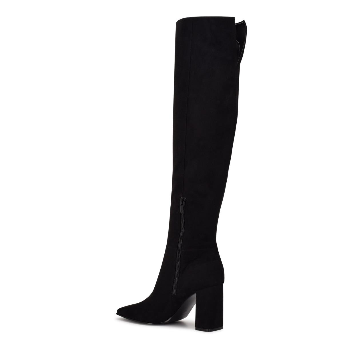 Black Women's Nine West Kalida Heeled Boots | KFZN82769