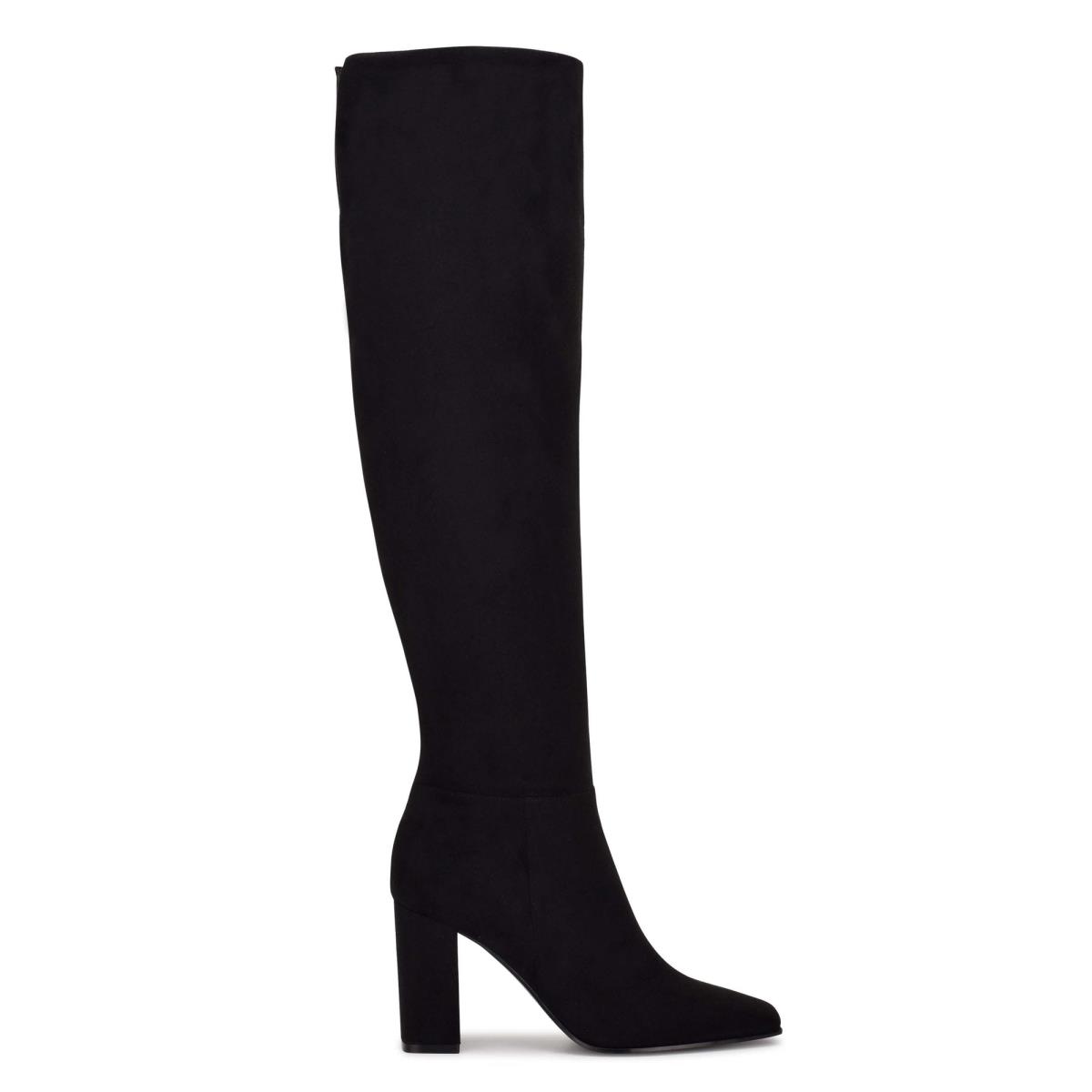 Black Women\'s Nine West Kalida Heeled Boots | KFZN82769