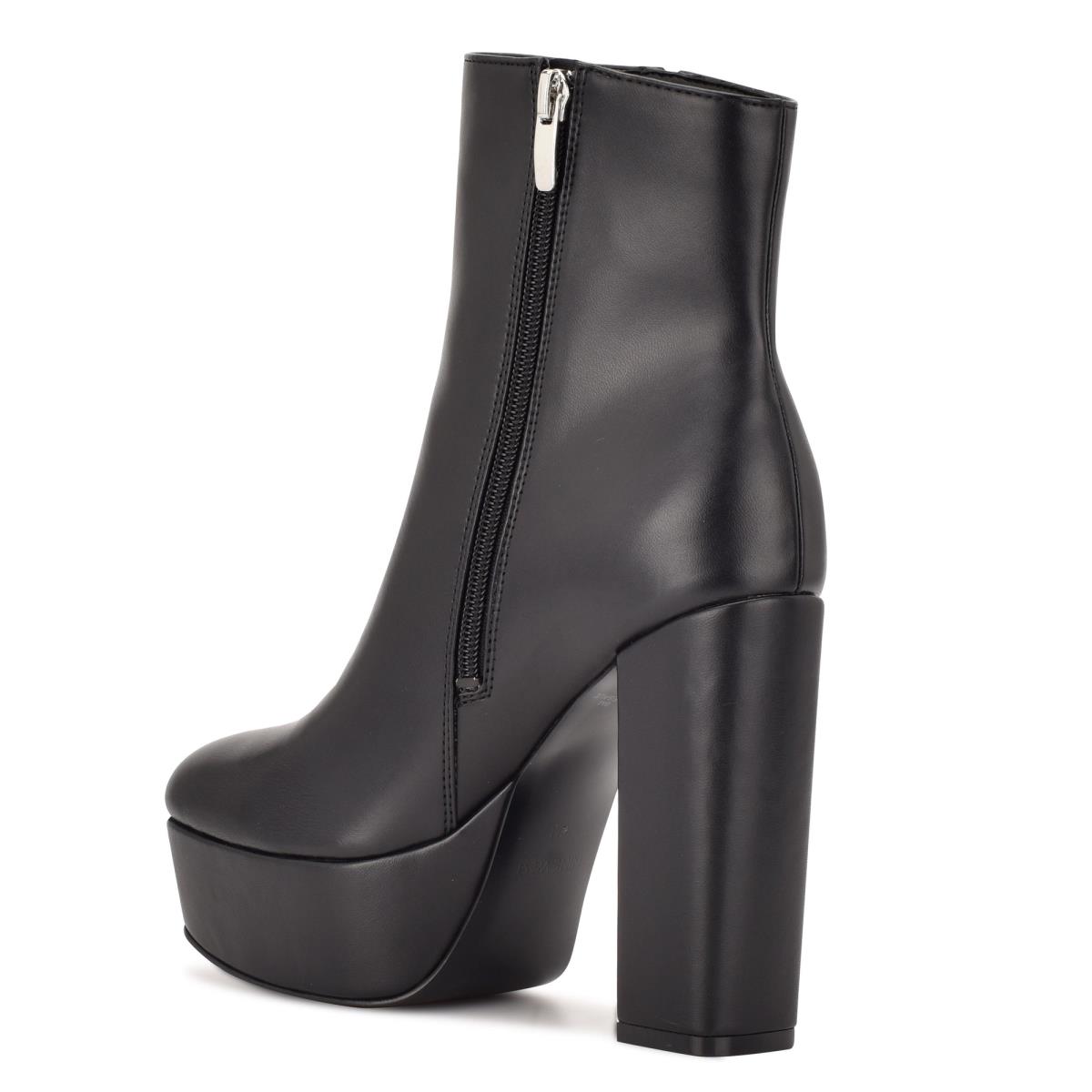 Black Women's Nine West Kerri Platform Booties | IGXQ07359