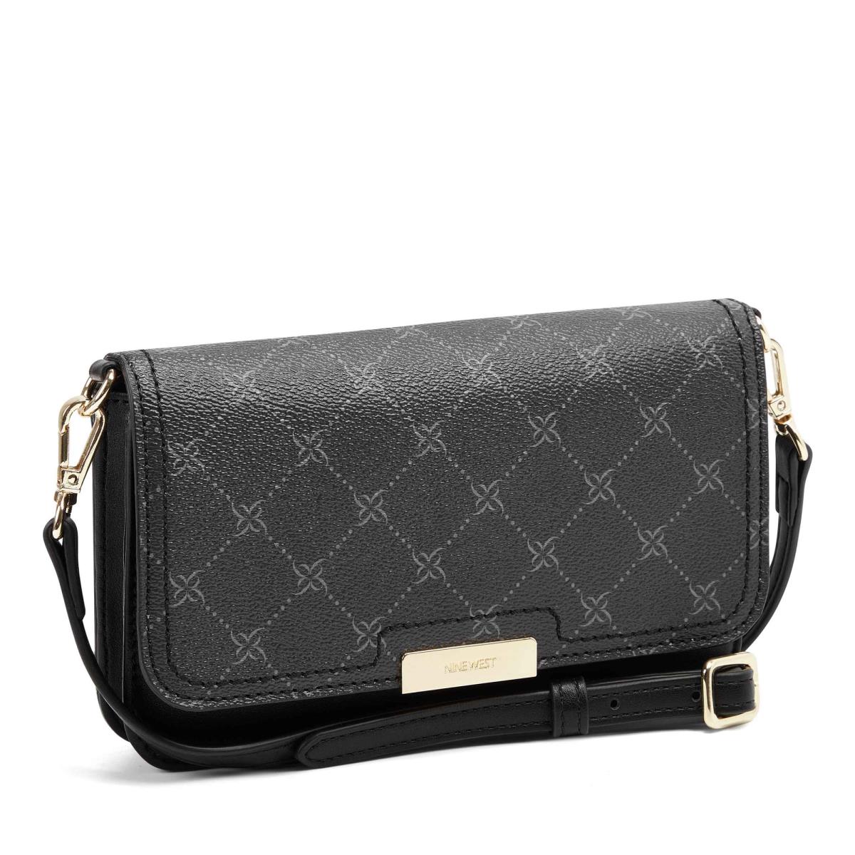 Black Women's Nine West Lawson Wallet On A String Crossbody Bags | KWME60475