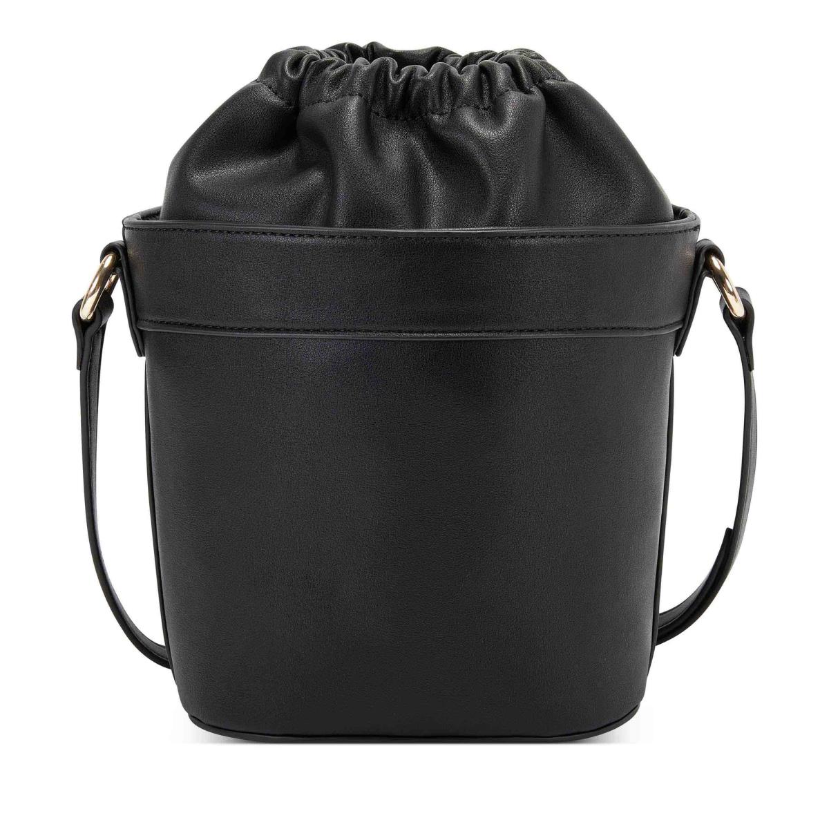 Black Women's Nine West Laylin Drawstring Bucket Crossbody Bags | XUGS59702