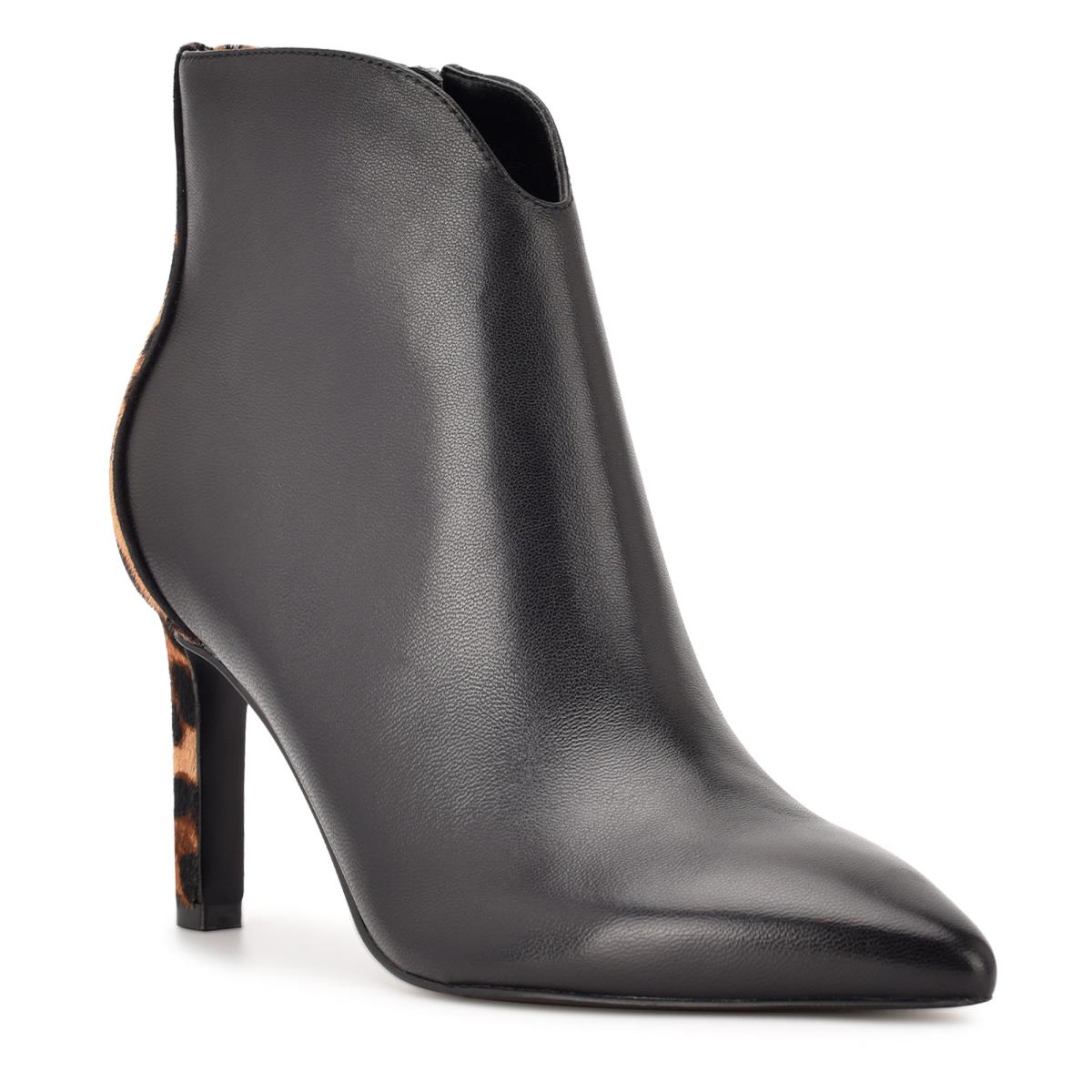 Black Women's Nine West Mikale Pointy Toe Booties | XJHE60234