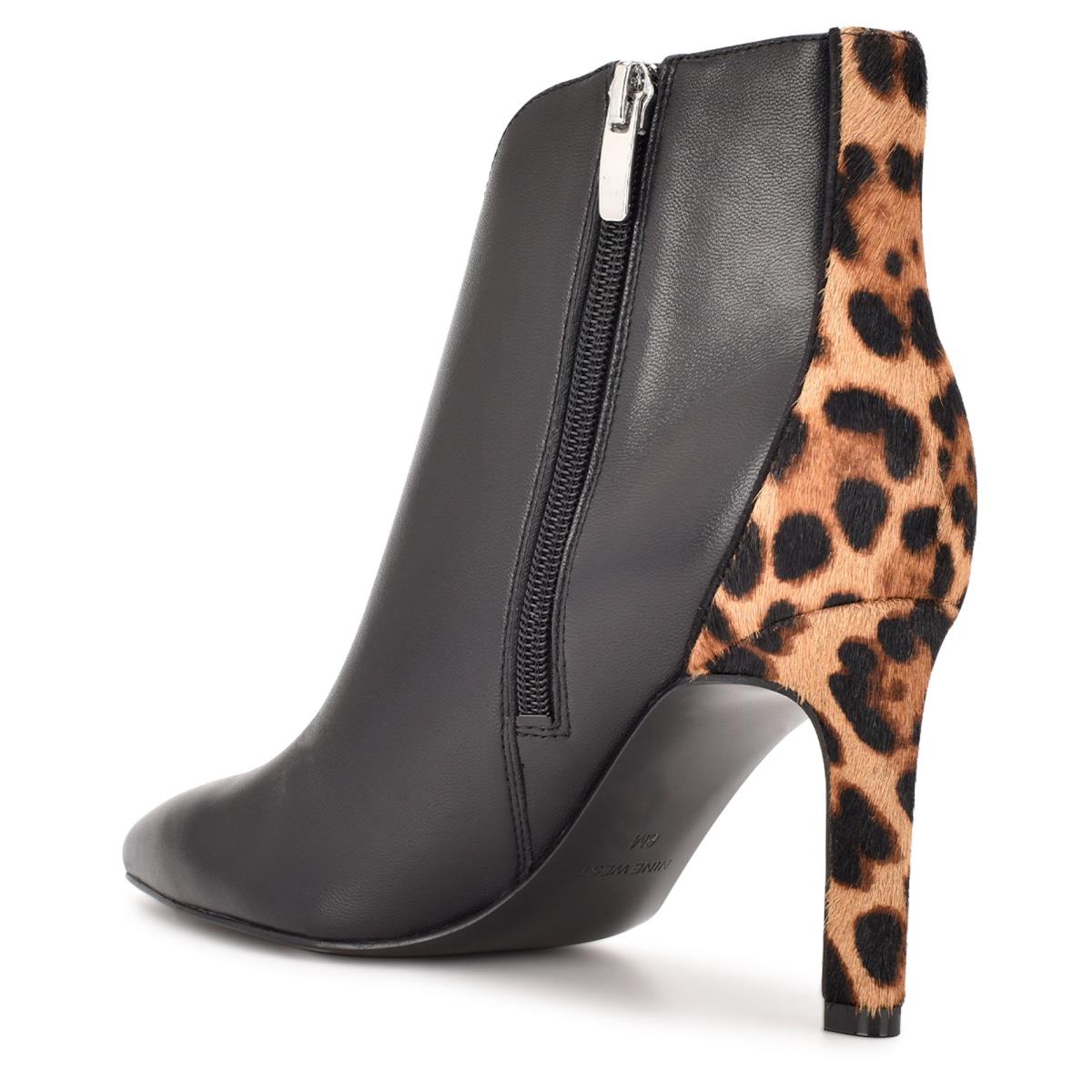 Black Women's Nine West Mikale Pointy Toe Booties | XJHE60234