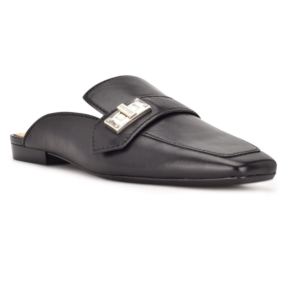 Black Women's Nine West Neat 9x9 Loafer Mules | JWOD54610