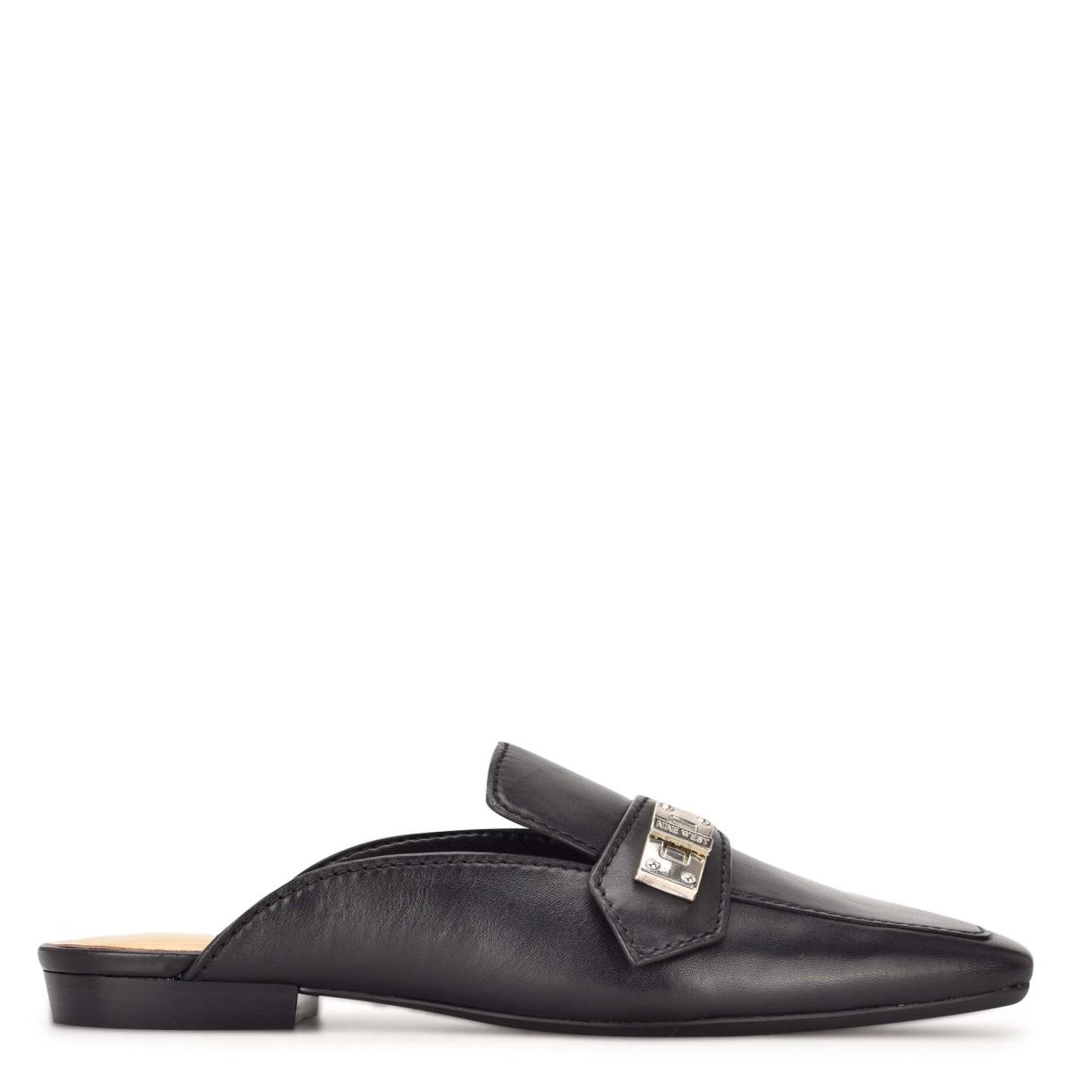 Black Women\'s Nine West Neat 9x9 Loafer Mules | JWOD54610