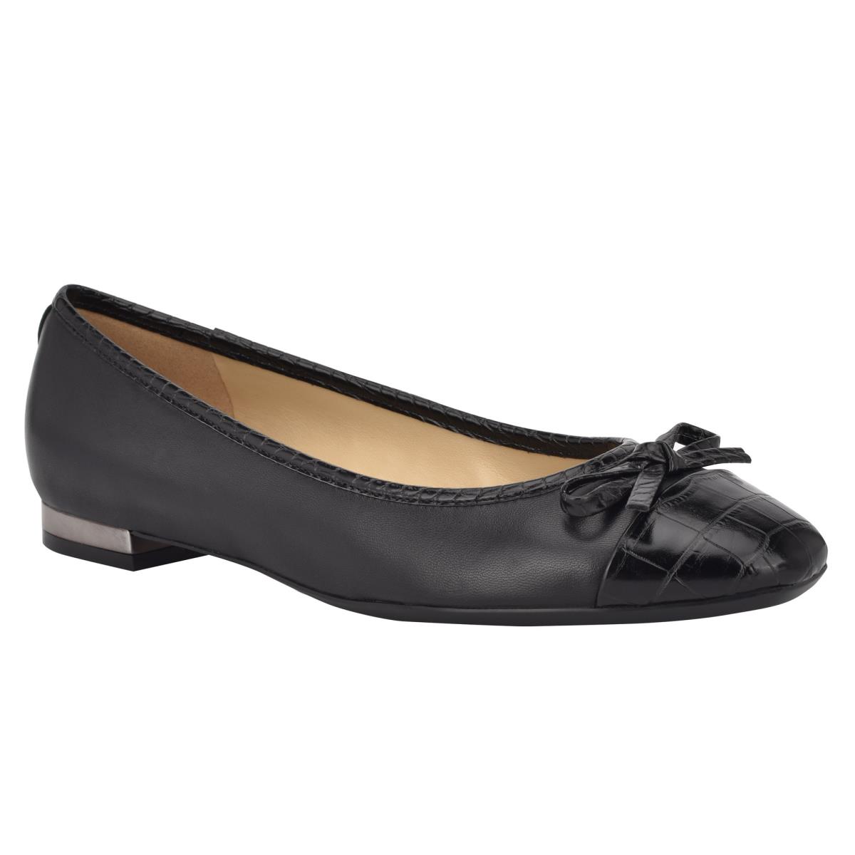 Black Women's Nine West Olly 9x9 Ballet Flats | AODW06152