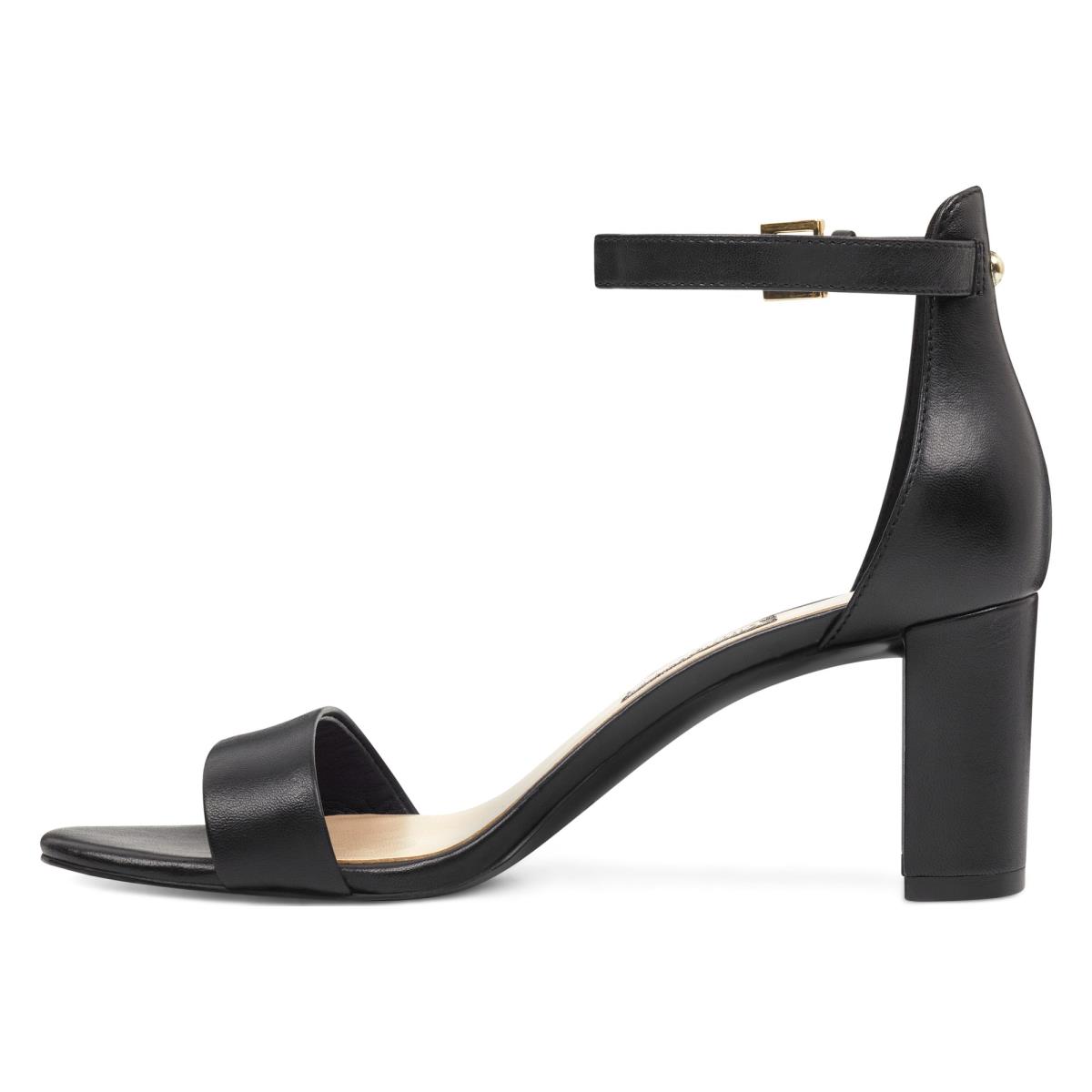 Black Women's Nine West Pruce Ankle Strap Block Heels Sandals | FPBY57218