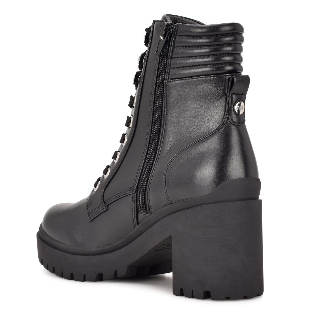 Black Women's Nine West Quiz Heeled Booties | IAEC96407