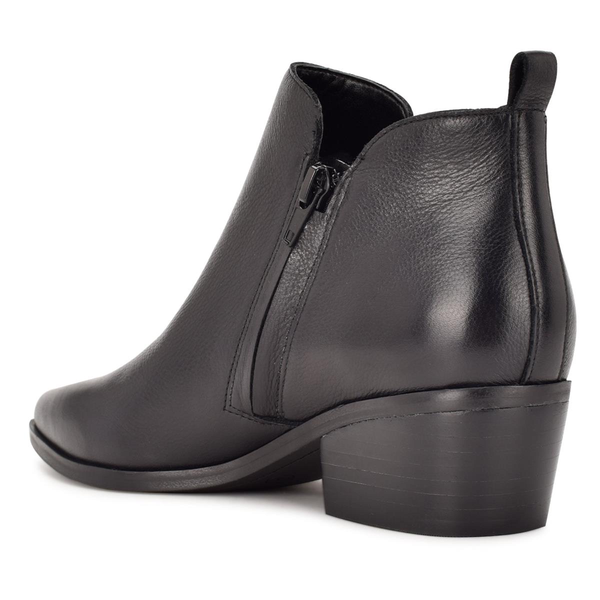 Black Women's Nine West Single Pointy Toe Booties | ZCOT27598