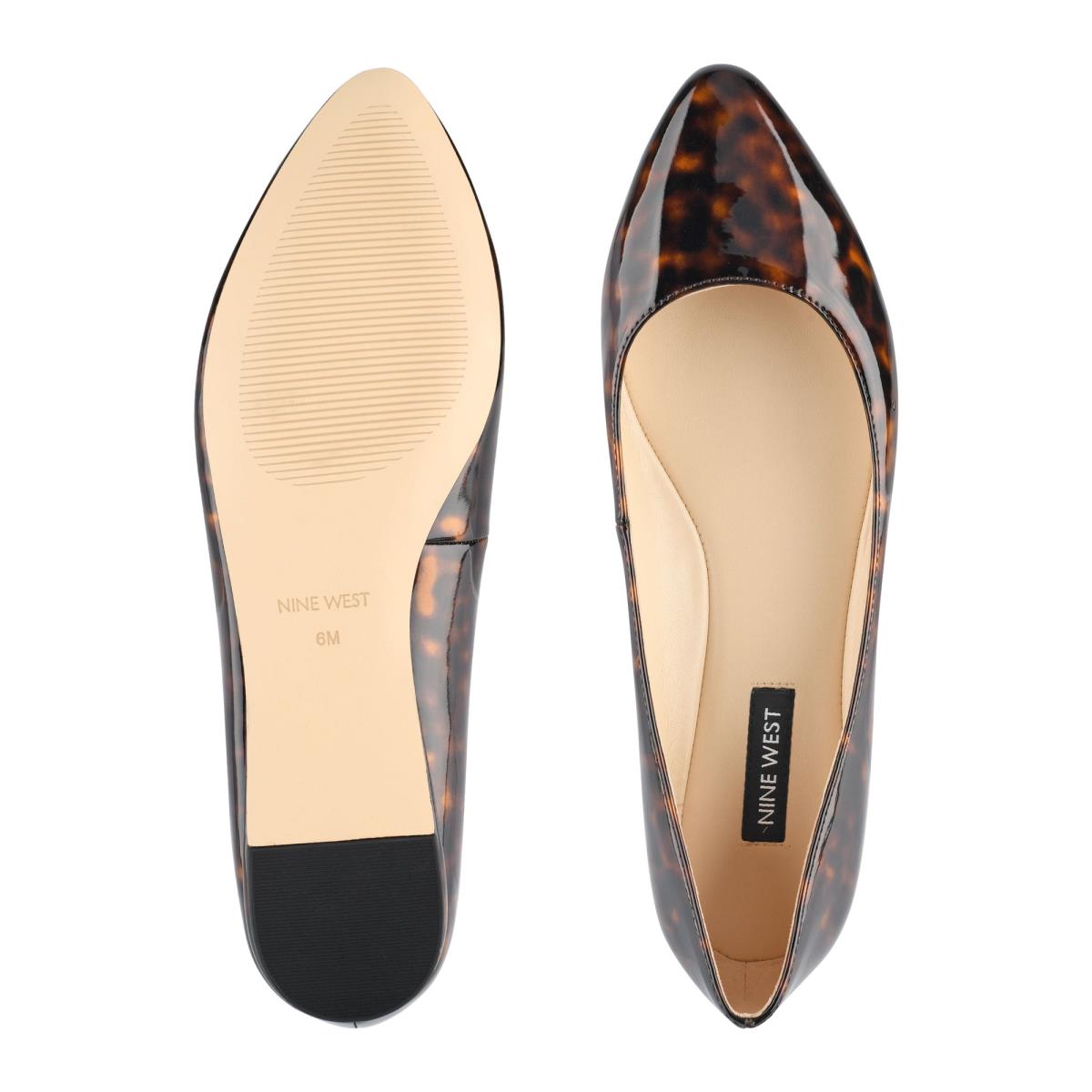 Black Women's Nine West Speakup Almond Toe Ballet Flats | JKCW16485