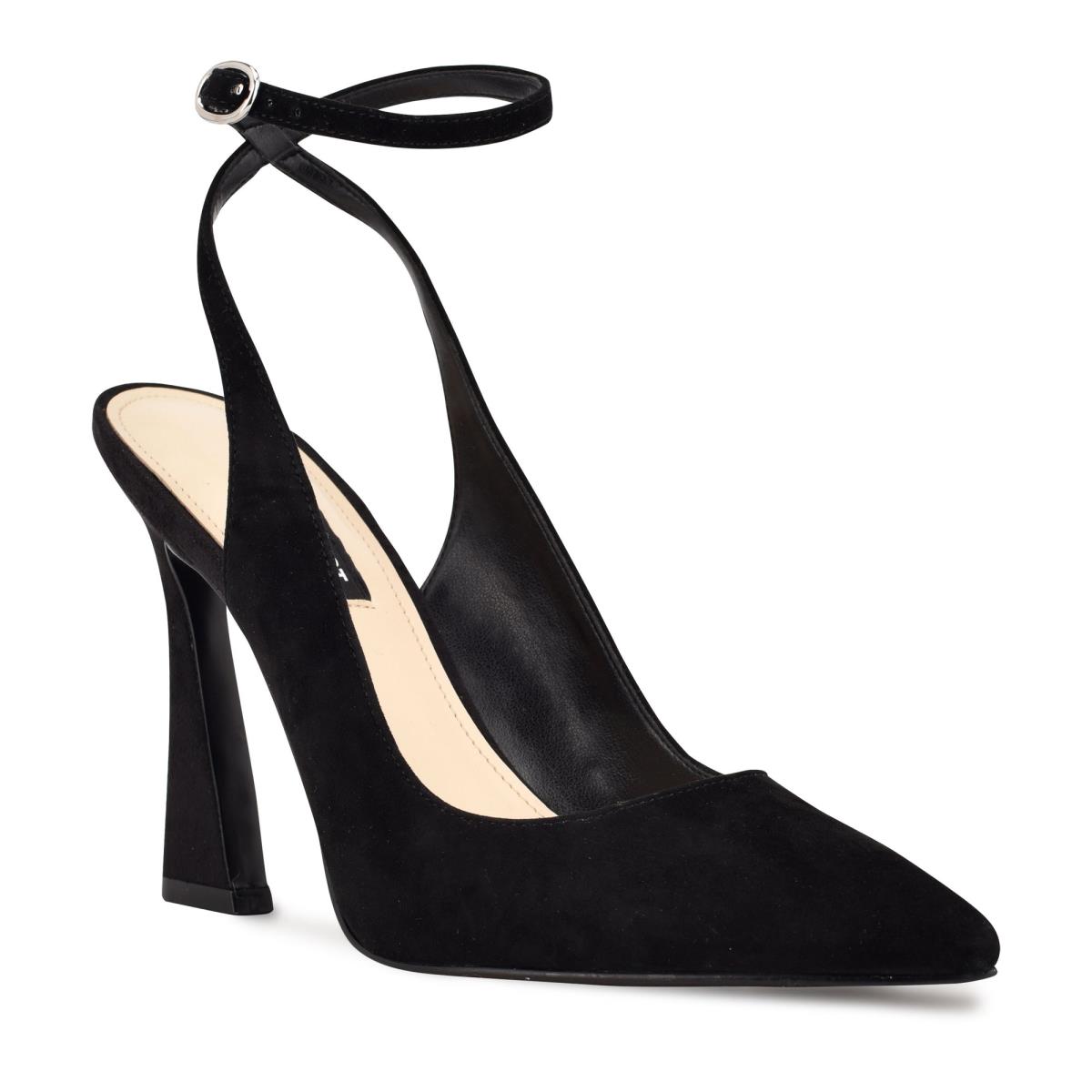 Black Women's Nine West Tabita Ankle Strap Dress Pumps | CFSI05794