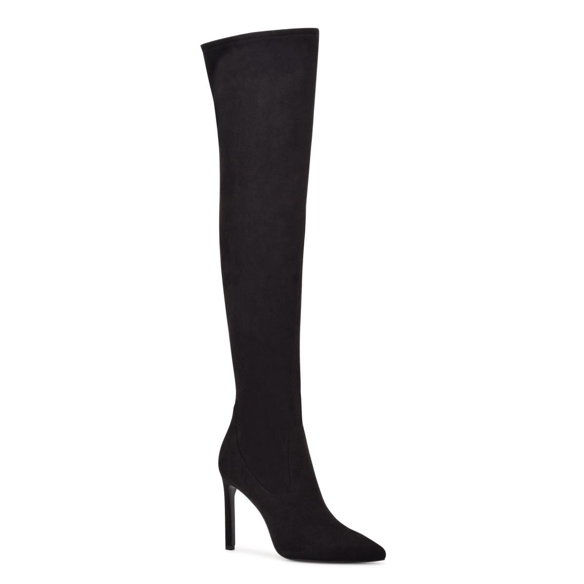 Black Women's Nine West Tacy Over The Knee Boots | GWQD84560