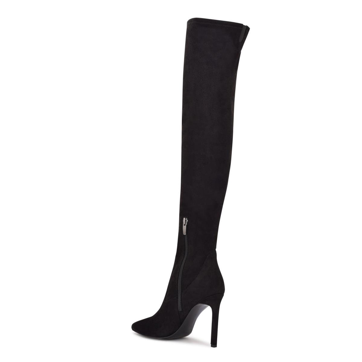 Black Women's Nine West Tacy Over The Knee Boots | GWQD84560