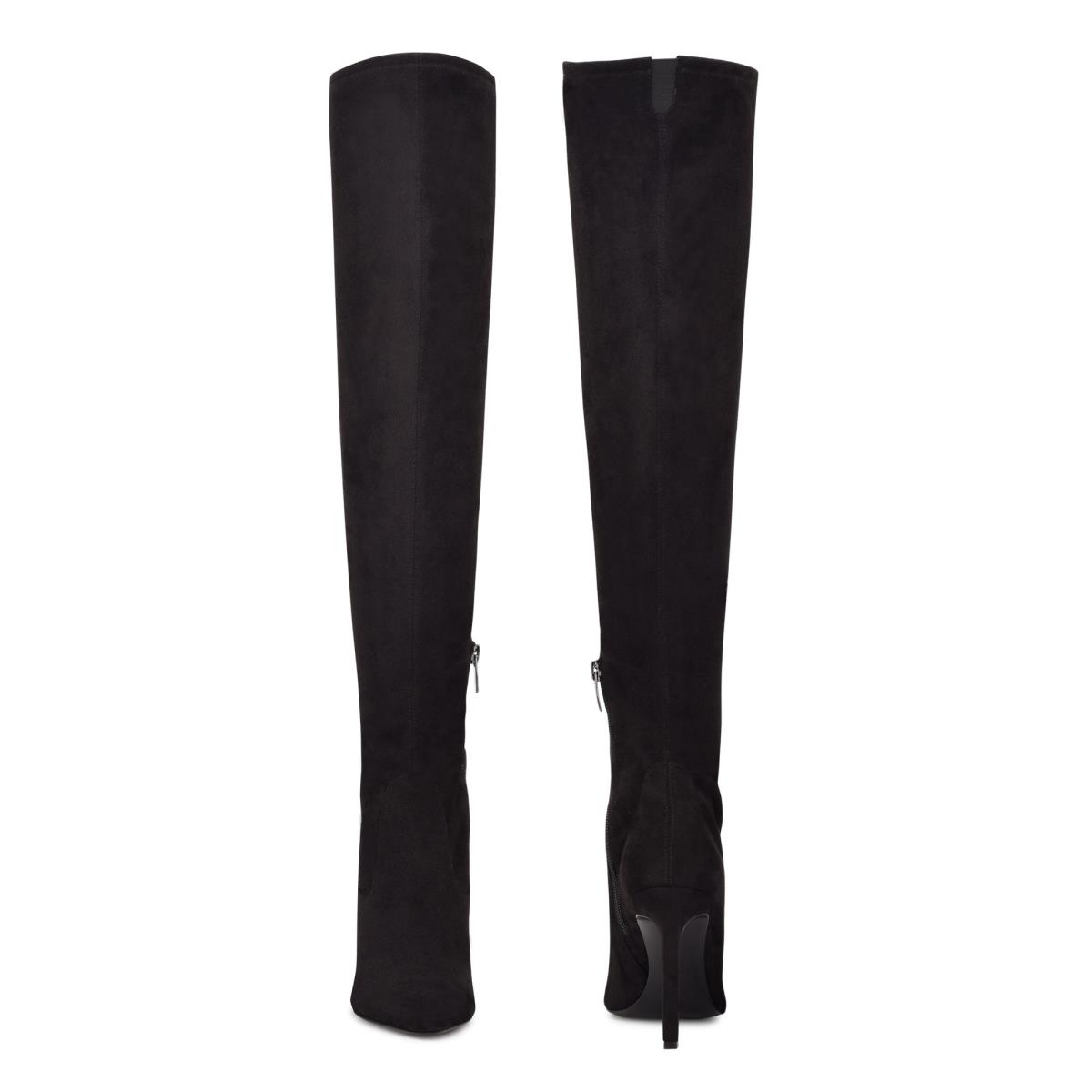 Black Women's Nine West Tacy Over The Knee Boots | GWQD84560