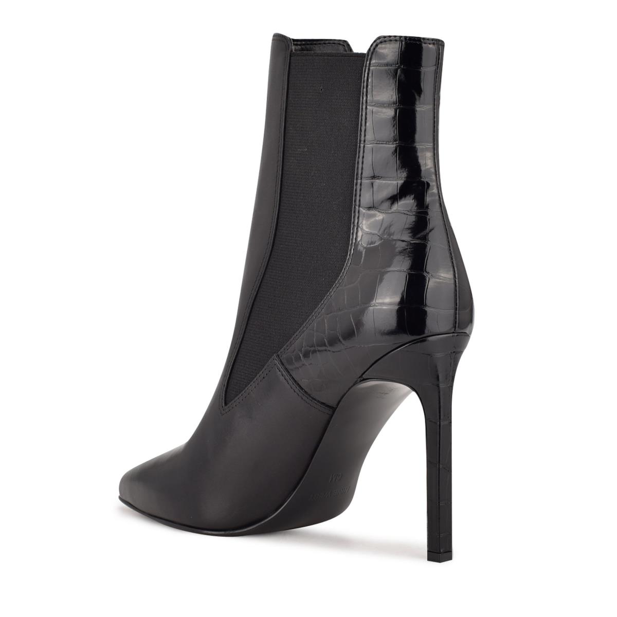 Black Women's Nine West Topit Dress Booties | MQNJ54681