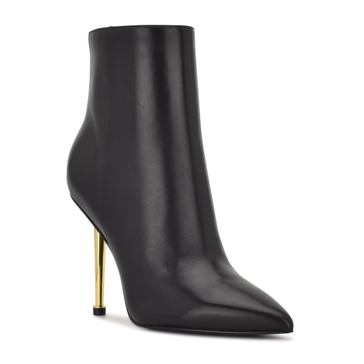 Black Women's Nine West Tryin Dress Booties | XGAQ94125