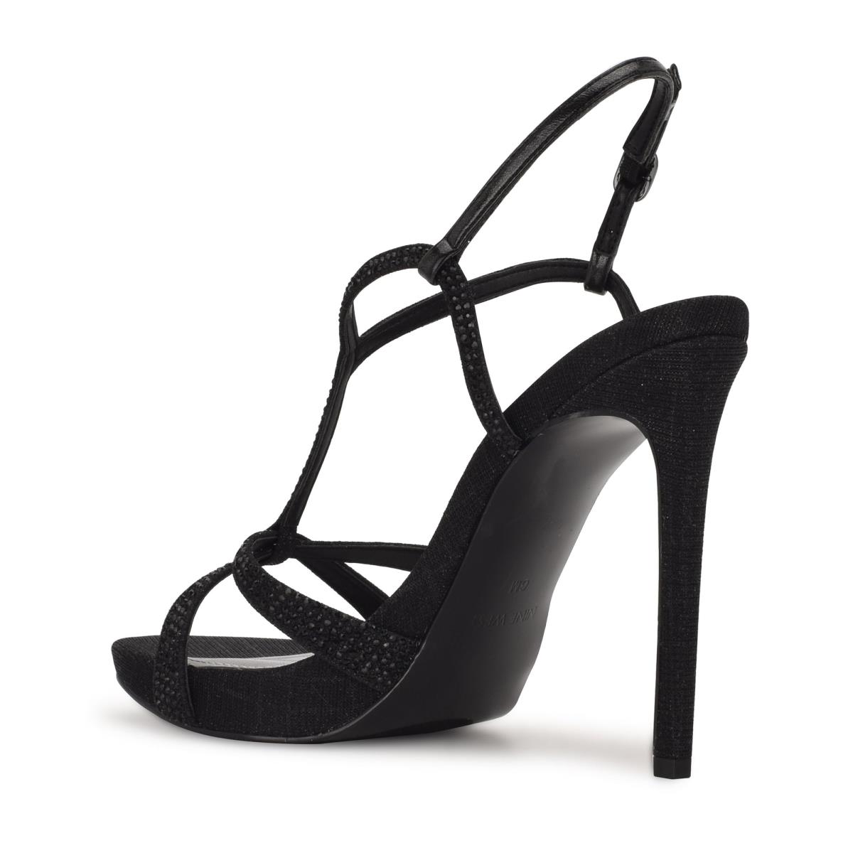 Black Women's Nine West Ulliy Heeled Dress Sandals | WDBQ38072