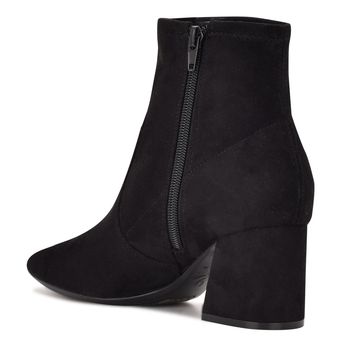 Black Women's Nine West Viper 9x9 Heeled Booties | APQJ31689