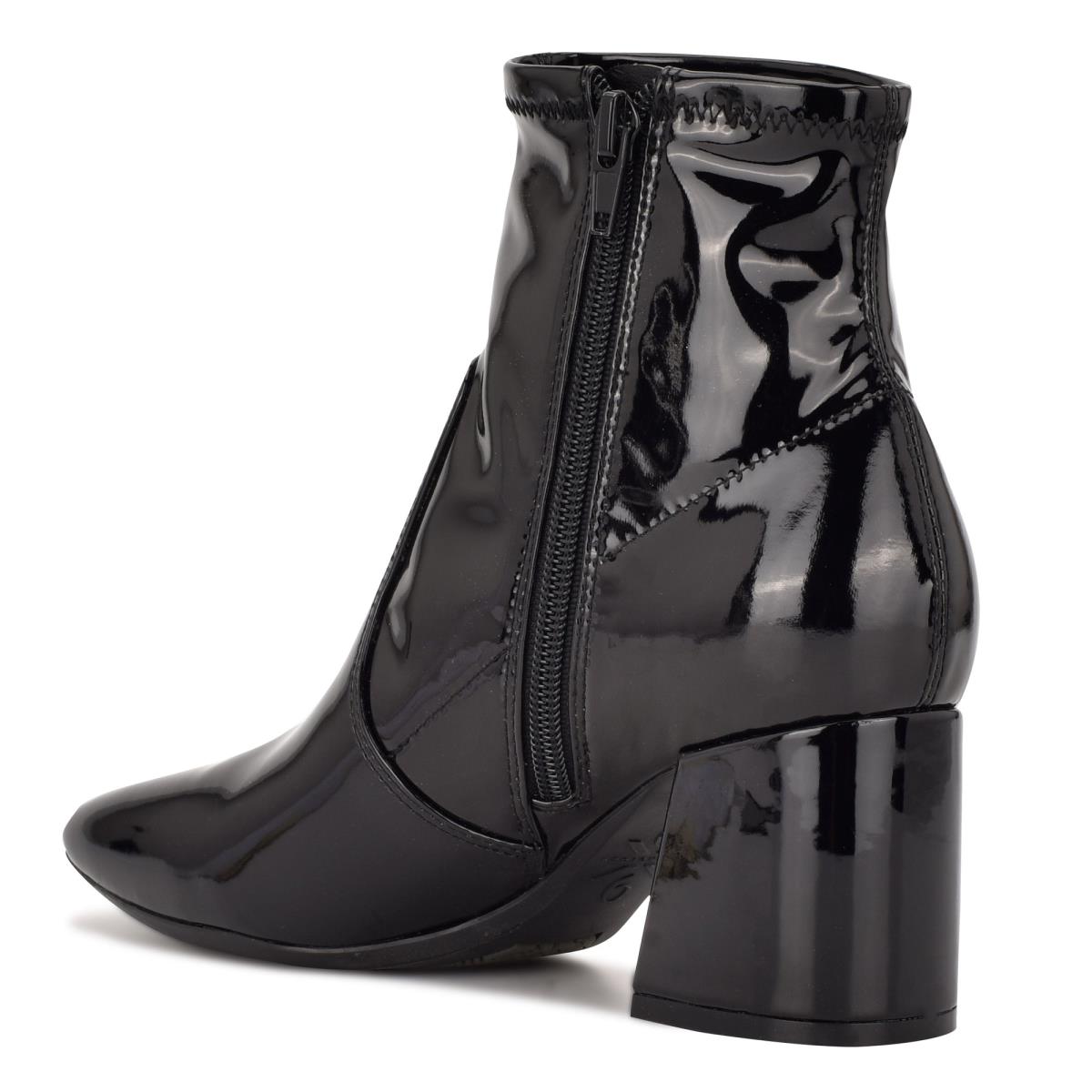 Black Women's Nine West Viper 9x9 Heeled Booties | GADU09726