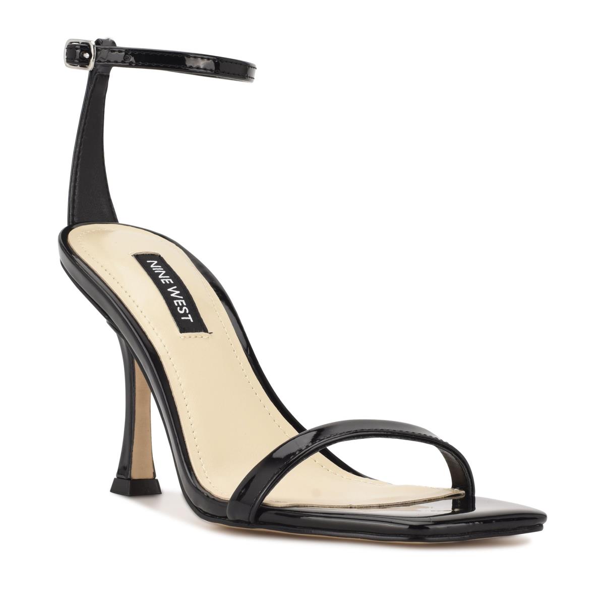 Black Women's Nine West Yess Ankle Strap Sandals | RMOD97523