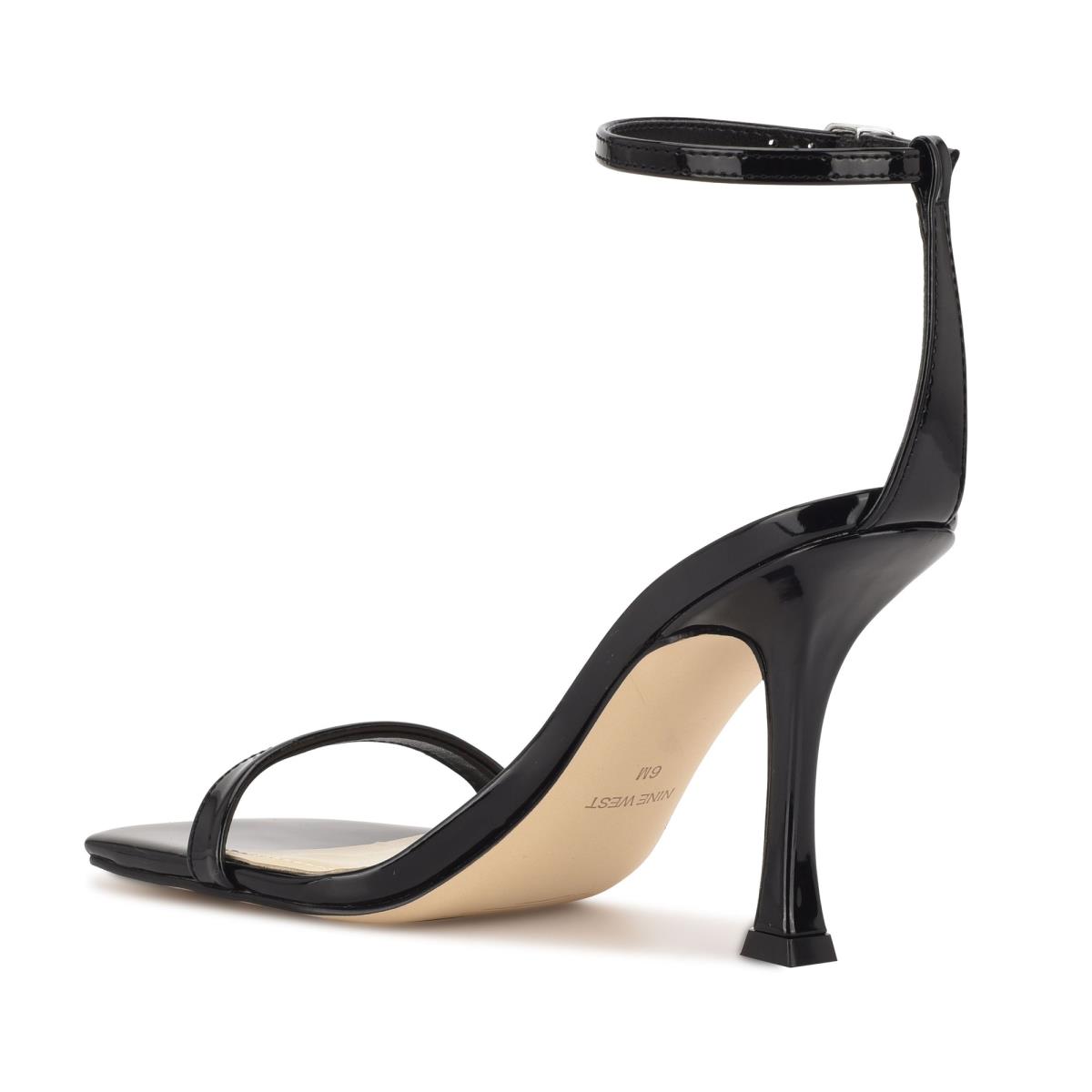 Black Women's Nine West Yess Ankle Strap Sandals | RMOD97523