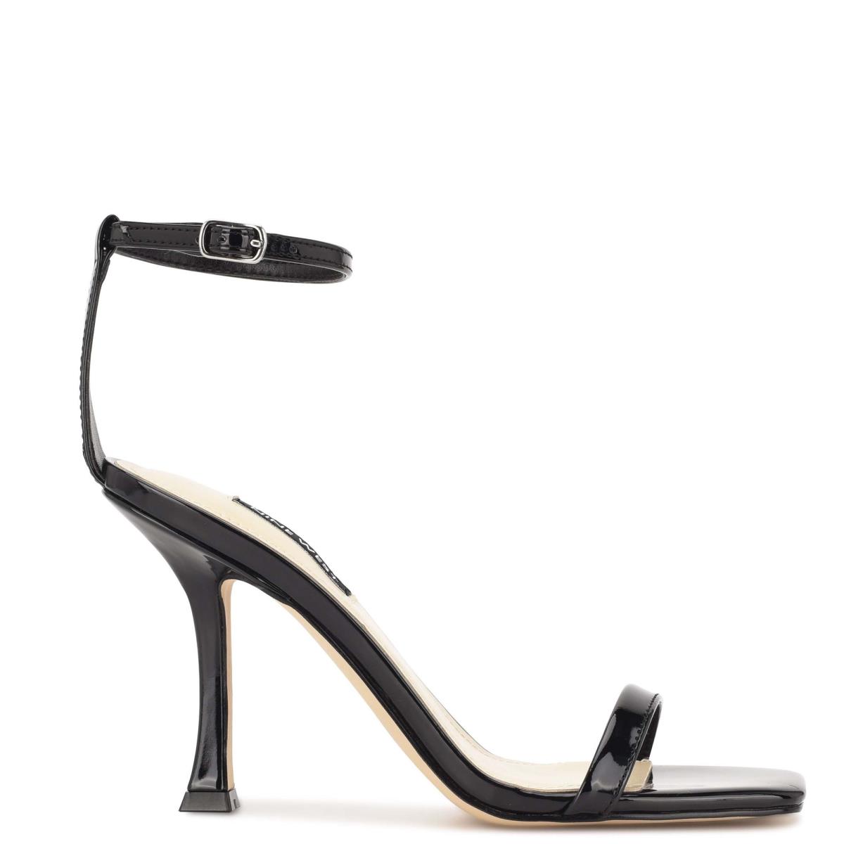 Black Women\'s Nine West Yess Ankle Strap Sandals | RMOD97523