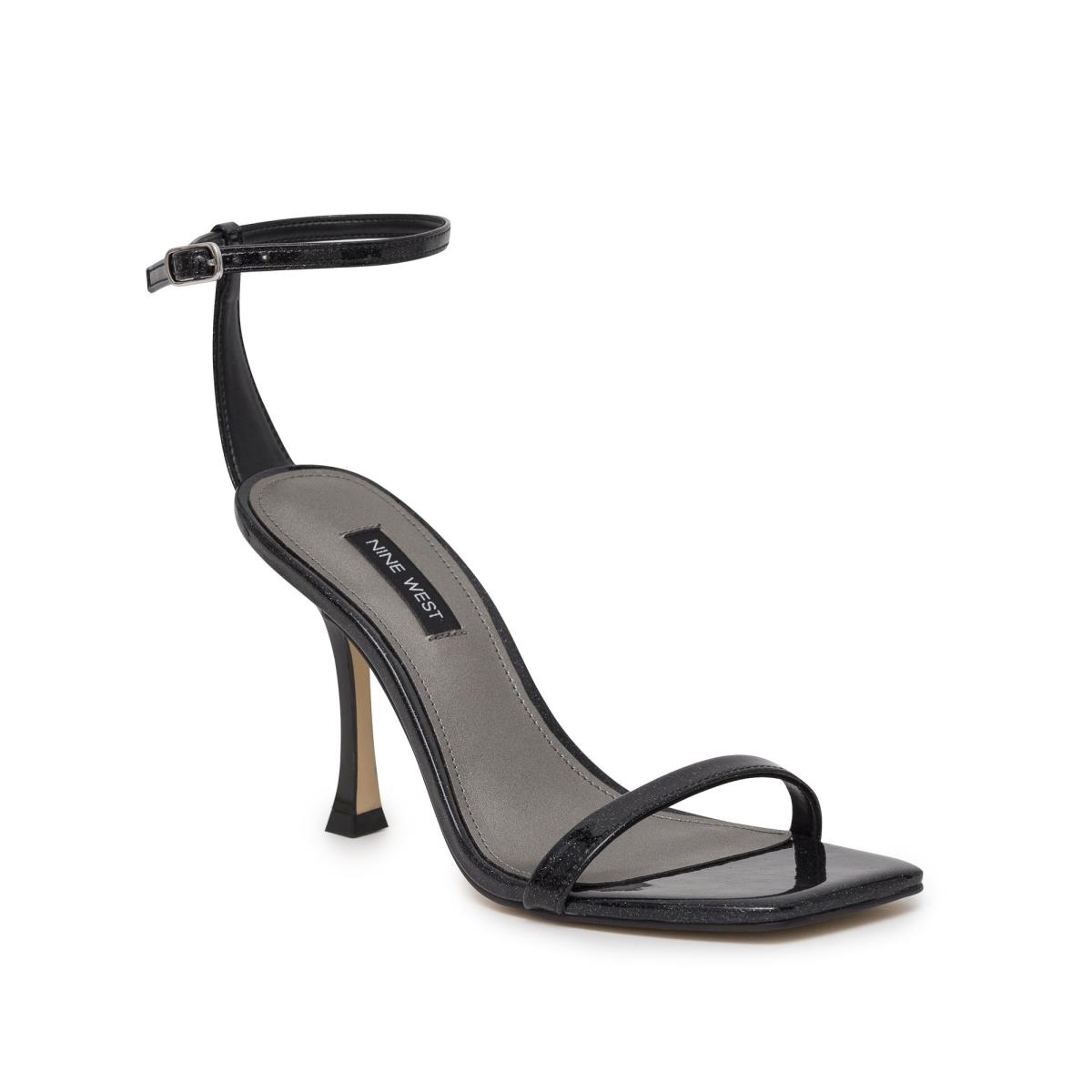 Black Women's Nine West Yess Ankle Strap Sandals | VZEG28105