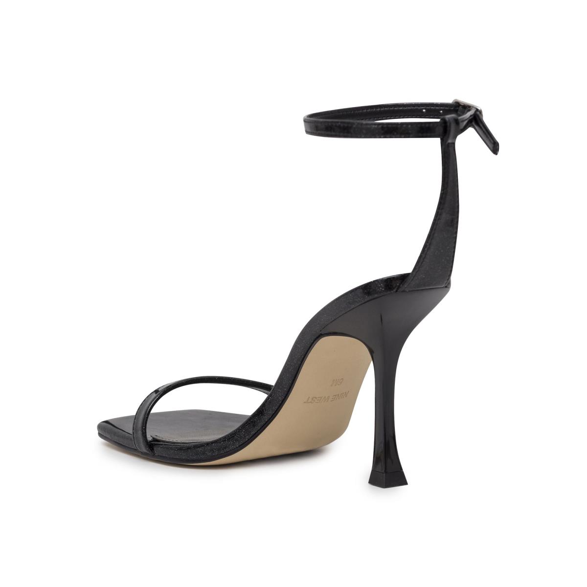 Black Women's Nine West Yess Ankle Strap Sandals | VZEG28105