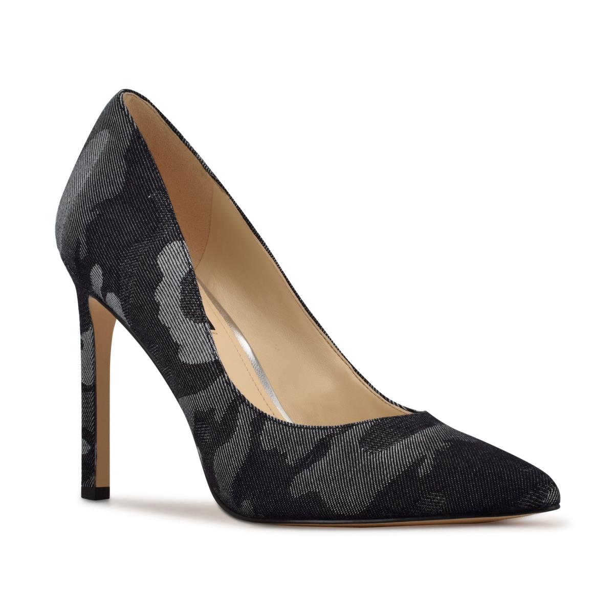 Blue / Camo Women's Nine West Tatiana Pointy Toe Pumps | FHAI57081