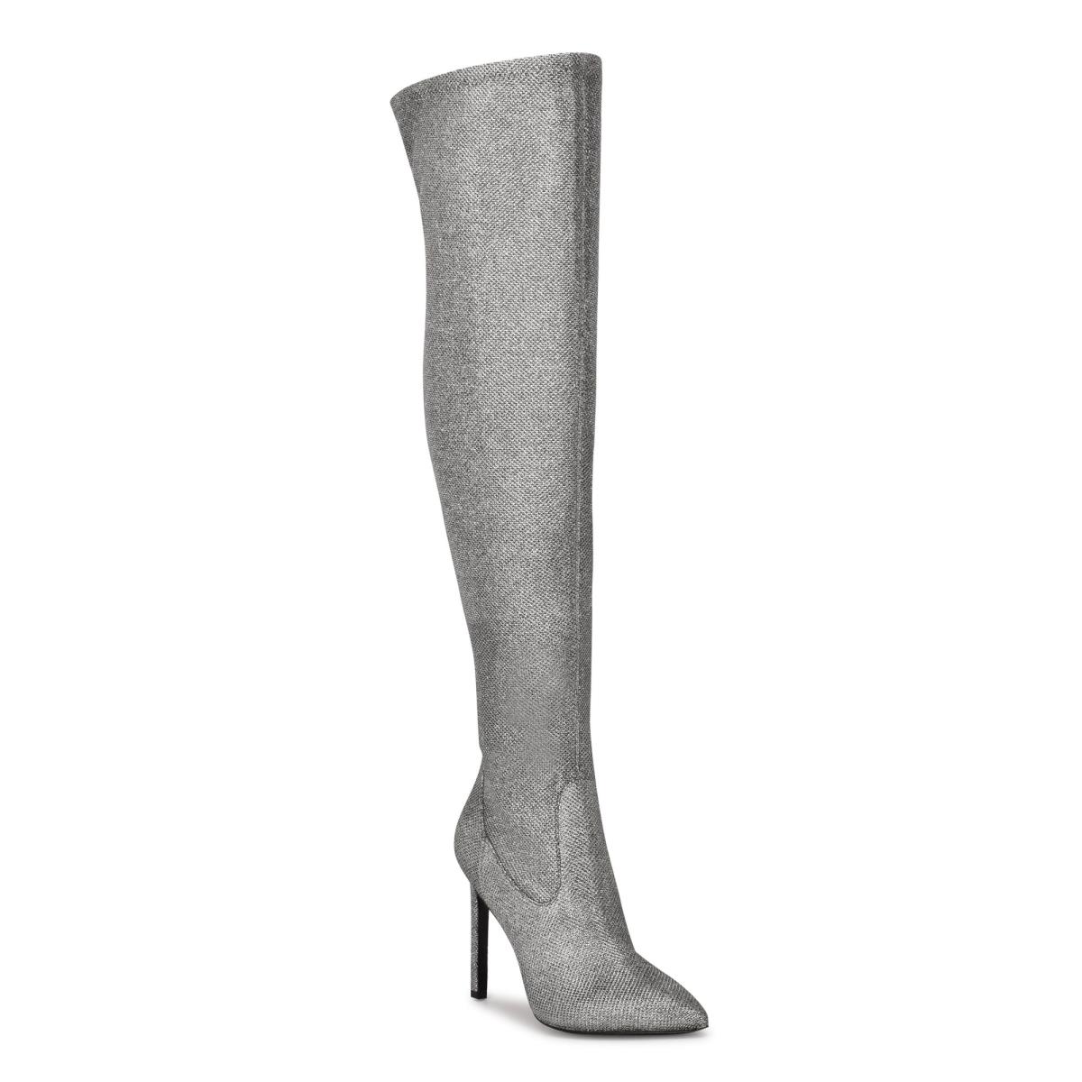 Blue / Grey Women's Nine West Tacy Over The Knee Boots | QWIP05431