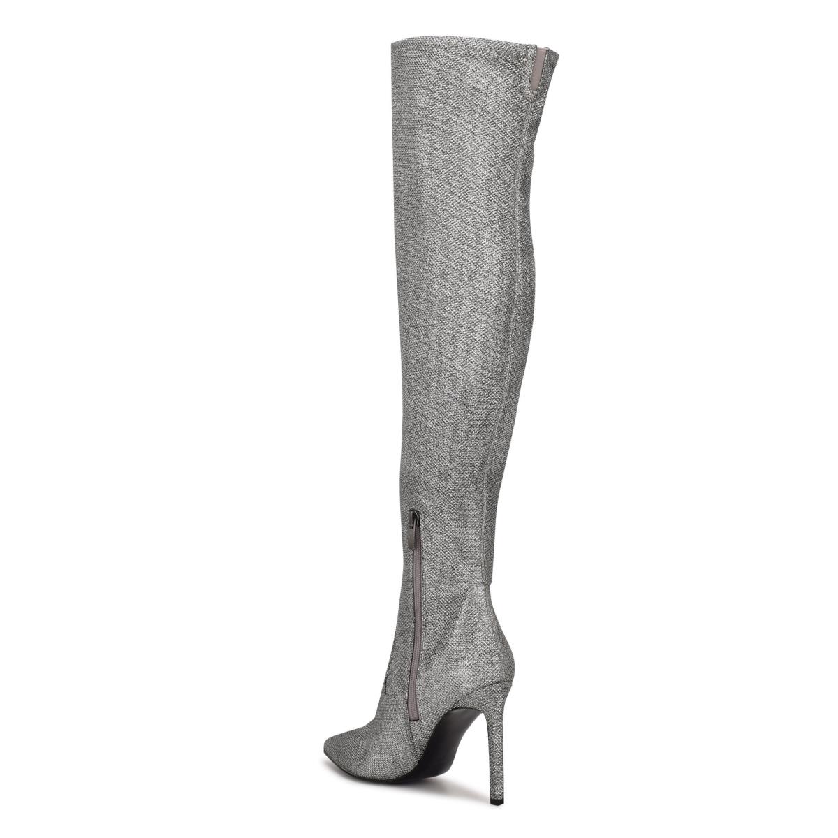 Blue / Grey Women's Nine West Tacy Over The Knee Boots | QWIP05431