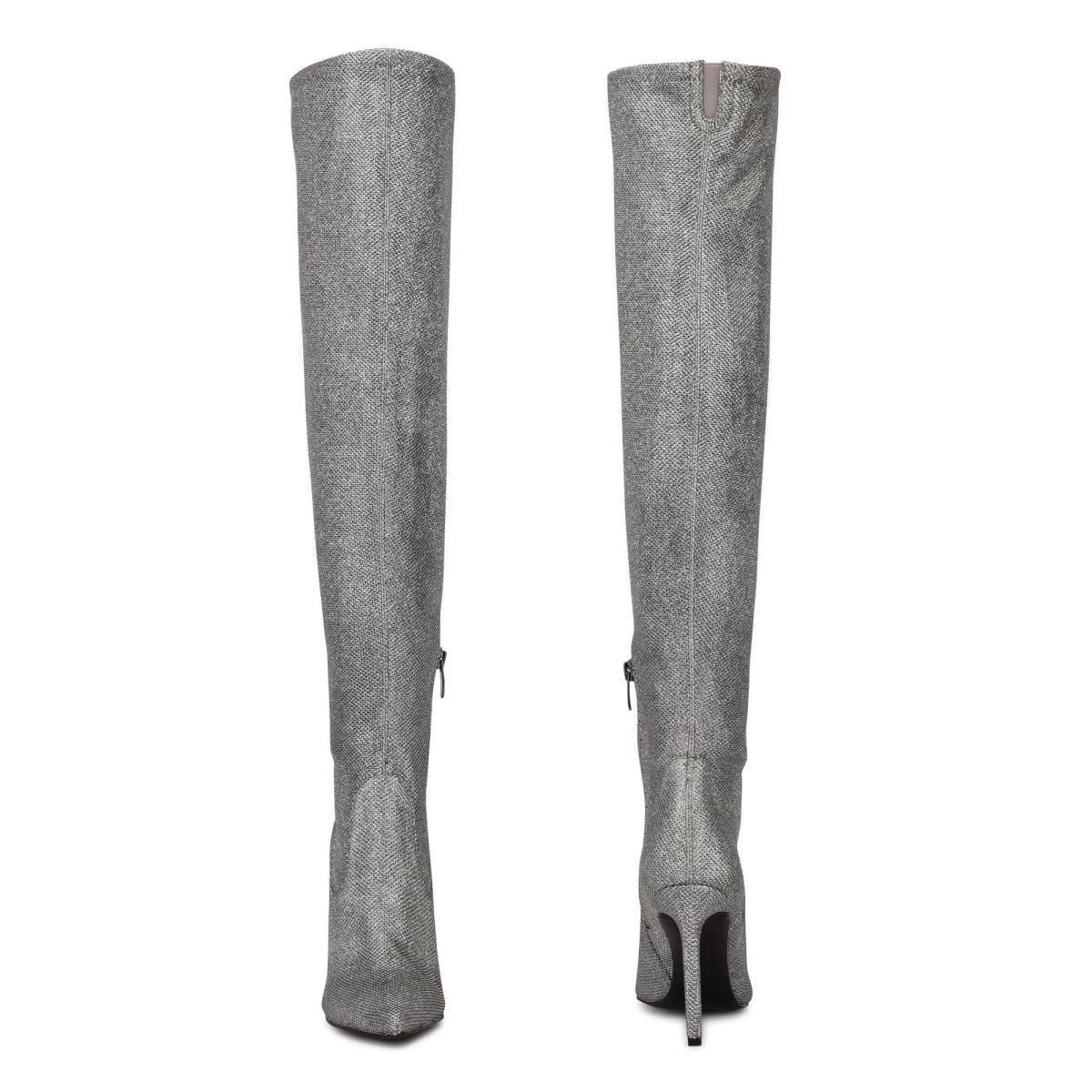 Blue / Grey Women's Nine West Tacy Over The Knee Boots | QWIP05431