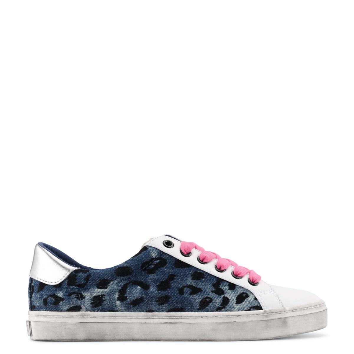 Blue / Leopard Women\'s Nine West Best Casual Sneakers | PMXN89710