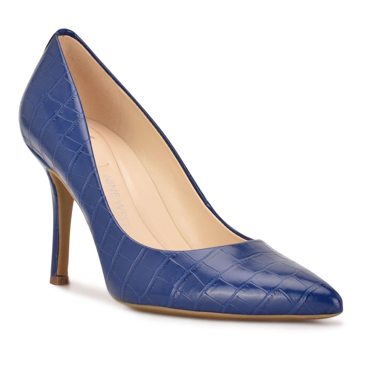 Blue Women's Nine West Fifth 9x9 Pointy Toe Pumps | QPNV71308