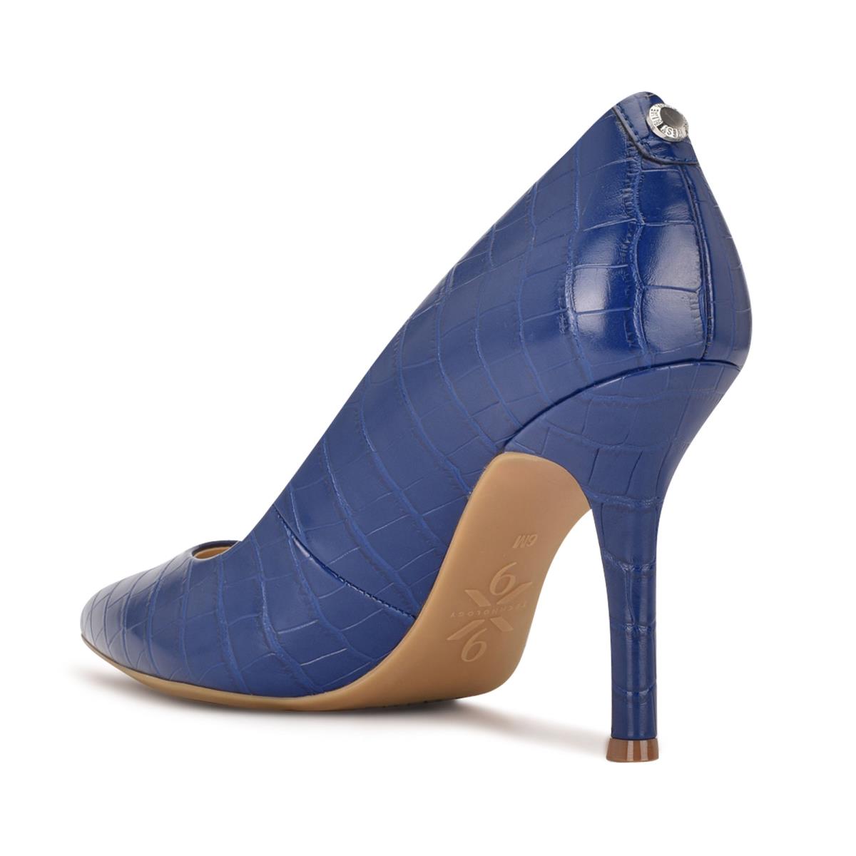 Blue Women's Nine West Fifth 9x9 Pointy Toe Pumps | QPNV71308