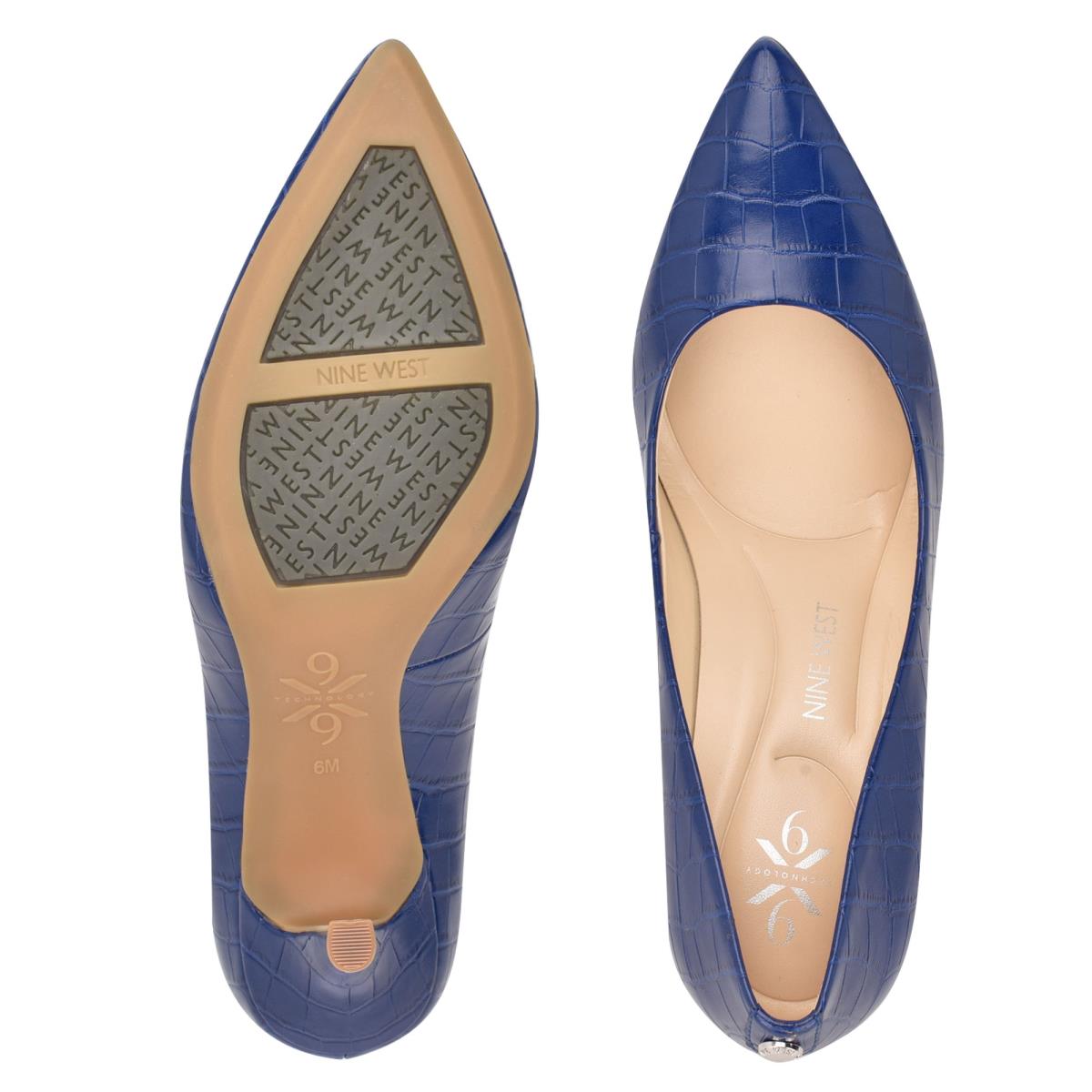 Blue Women's Nine West Fifth 9x9 Pointy Toe Pumps | QPNV71308