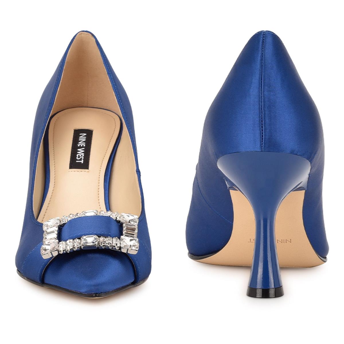 Blue Women's Nine West Helyn Pointy Toe Pumps | RXWP98267