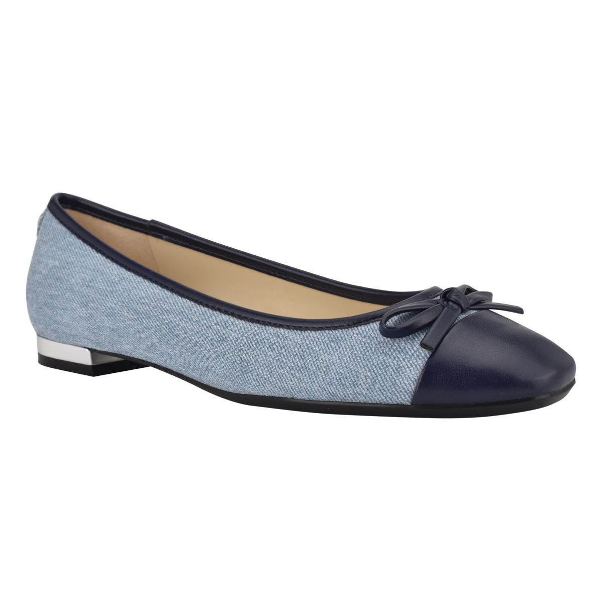 Blue Women's Nine West Olly 9x9 Ballet Ballet Flats | ICVS70458