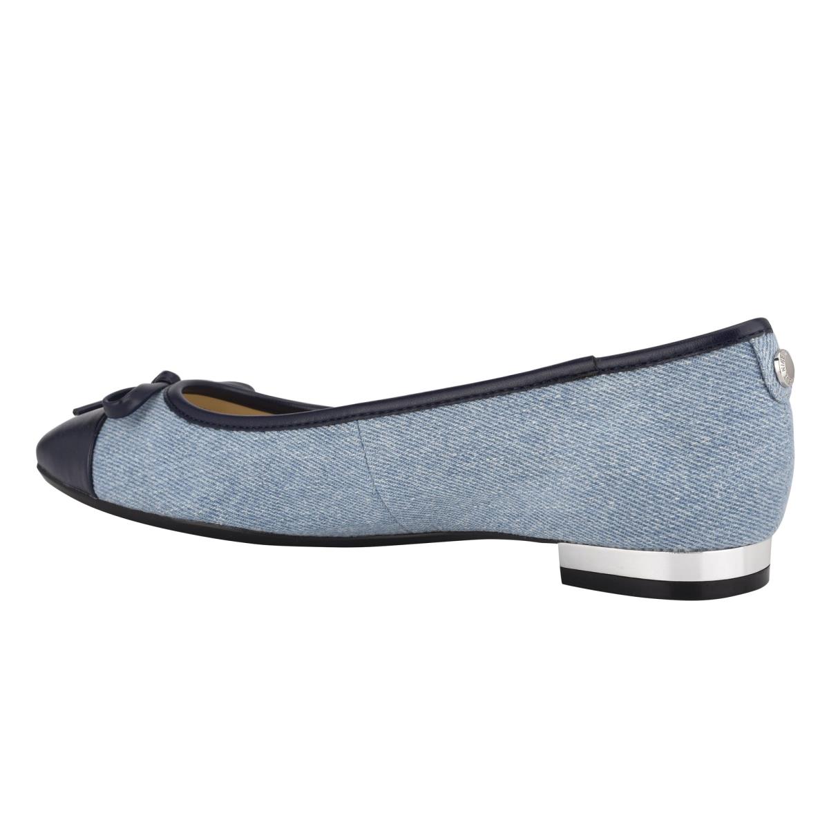 Blue Women's Nine West Olly 9x9 Ballet Ballet Flats | ICVS70458