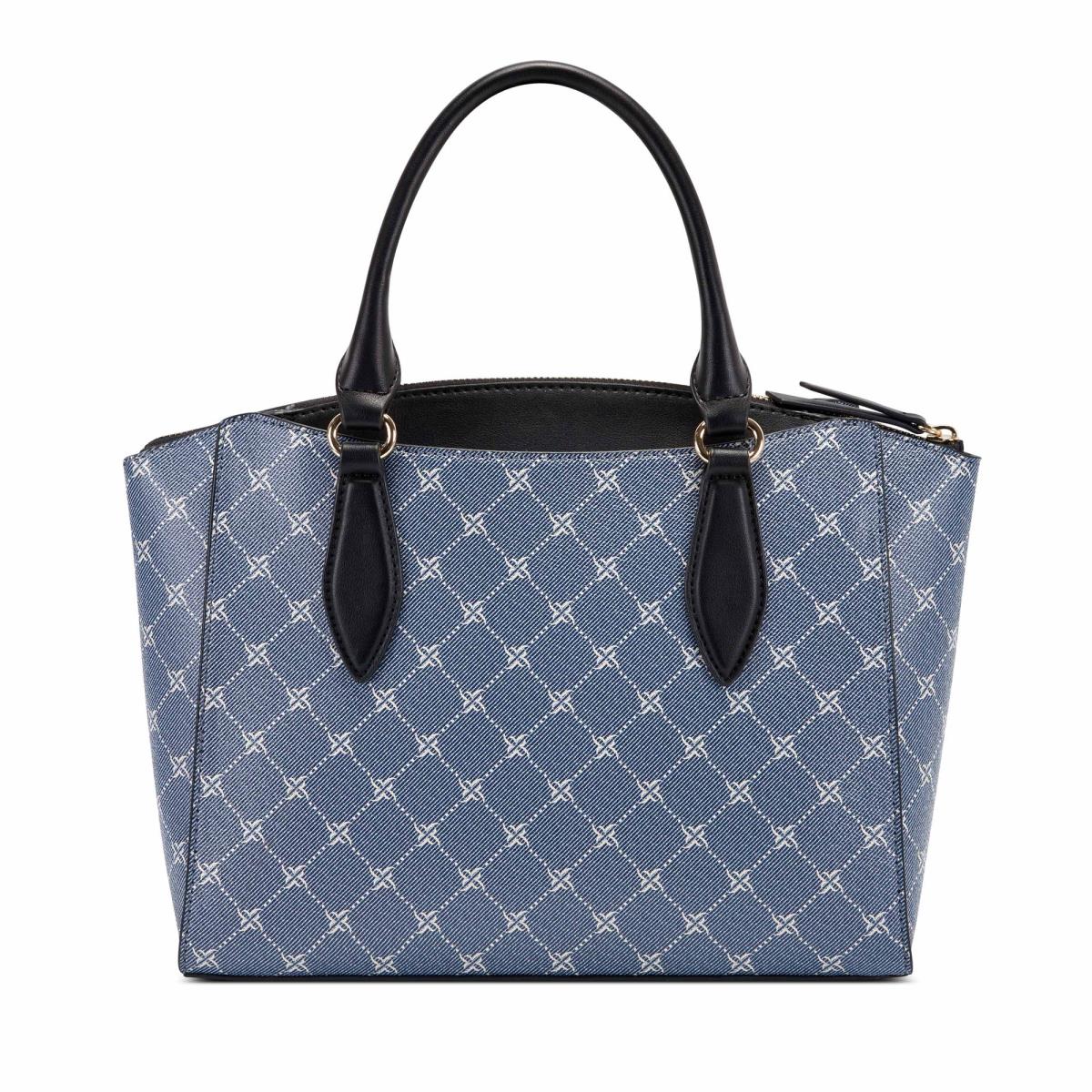 Blue Women's Nine West Paisley Jet Set Satchel Bags | GJUL59832