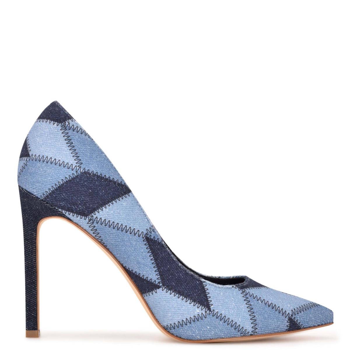 Blue Women\'s Nine West Tatiana Pointy Toe Pumps | SQXV04925