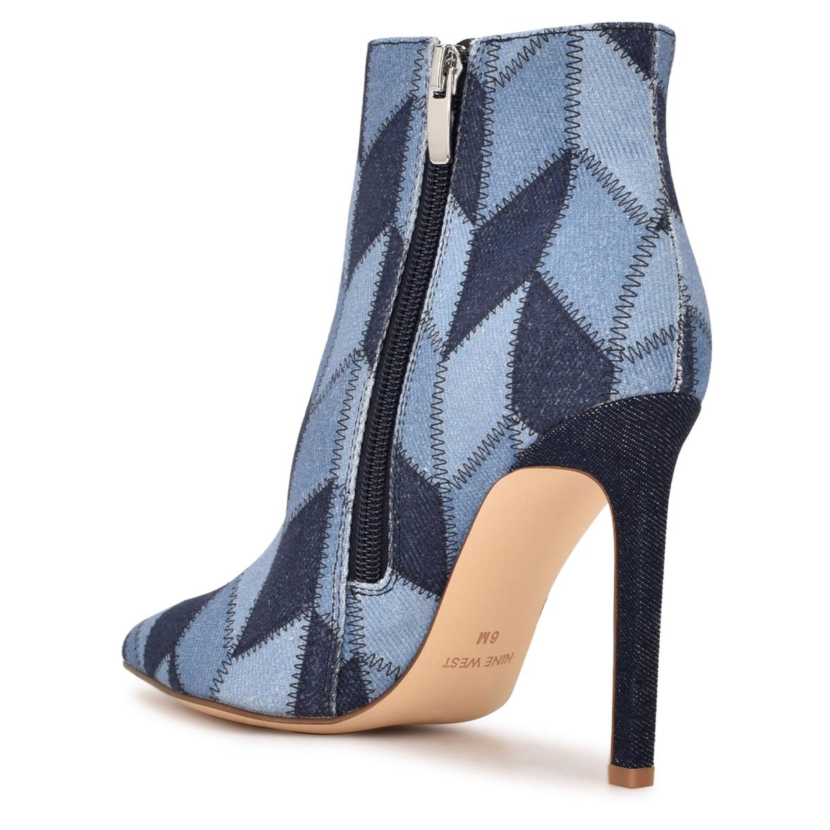 Blue Women's Nine West Tennon Dress Bootie Booties | MJYS78596