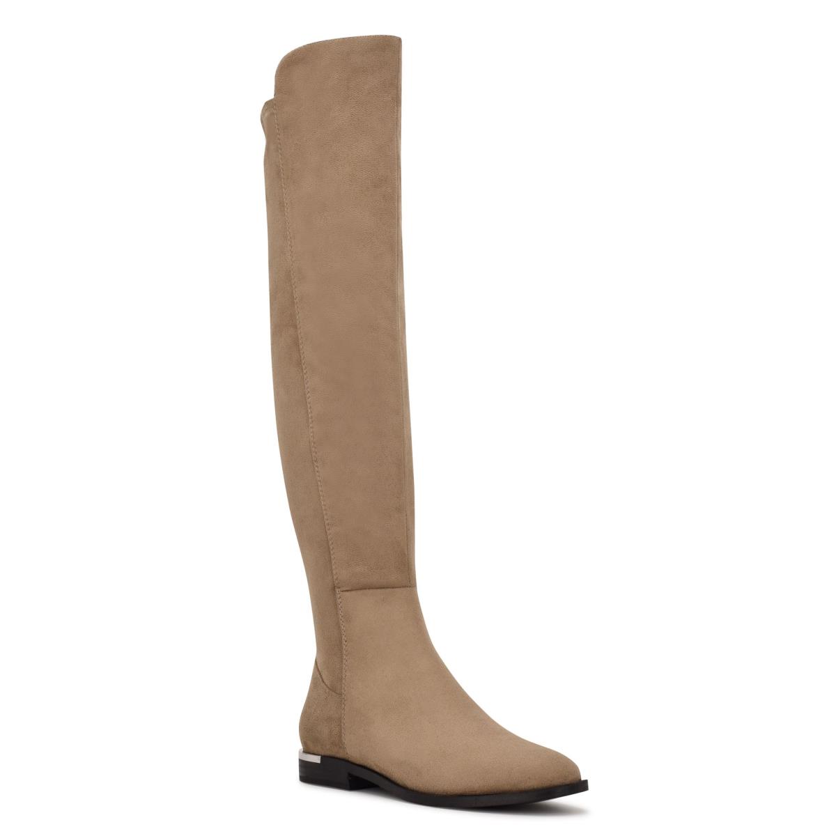 Brown Women's Nine West Allair Wide Calf Over the Knee Boots | QCDY12598